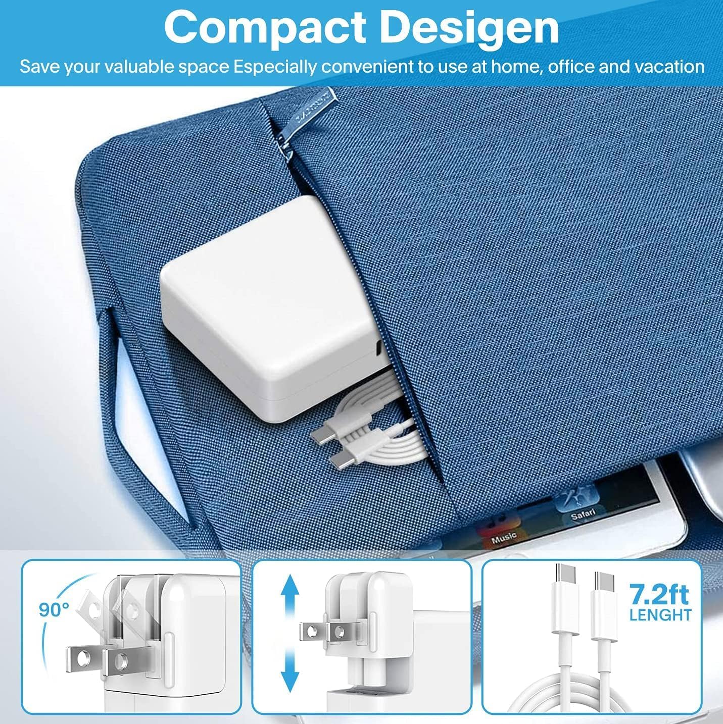 Cargador Mac Book Pro de 118 W USB C Adaptador de corriente de carg...