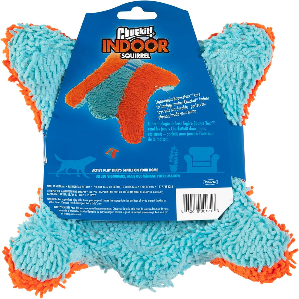 Chuckit! ¡Tíralo! Juguete de perro ardilla interior