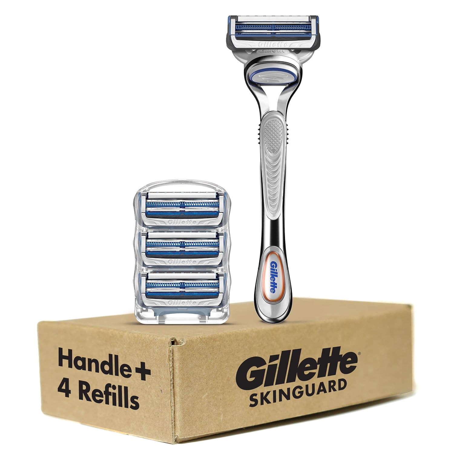 Gillette SkinGuard - Maquinillas de afeitar, 1 Gillette Razor, 4 re...