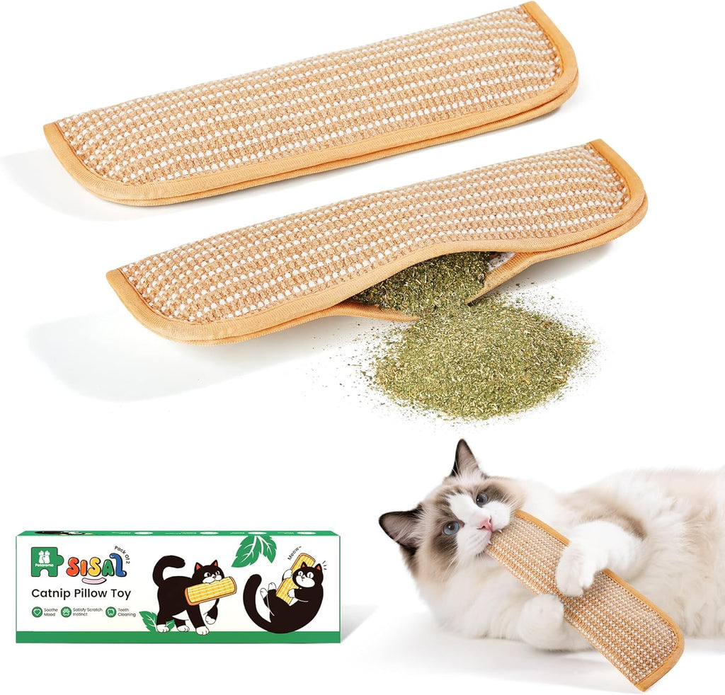 Potaroma Paquete de 2 juguetes para gatos con hierba gatera orgánic...