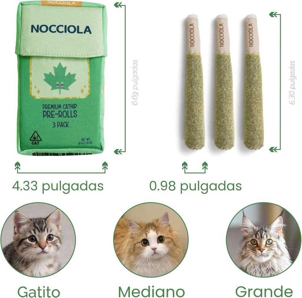 Nocciola Paquete de 3 Juguetes de Hierba Gatera para Gatos, Diverti...