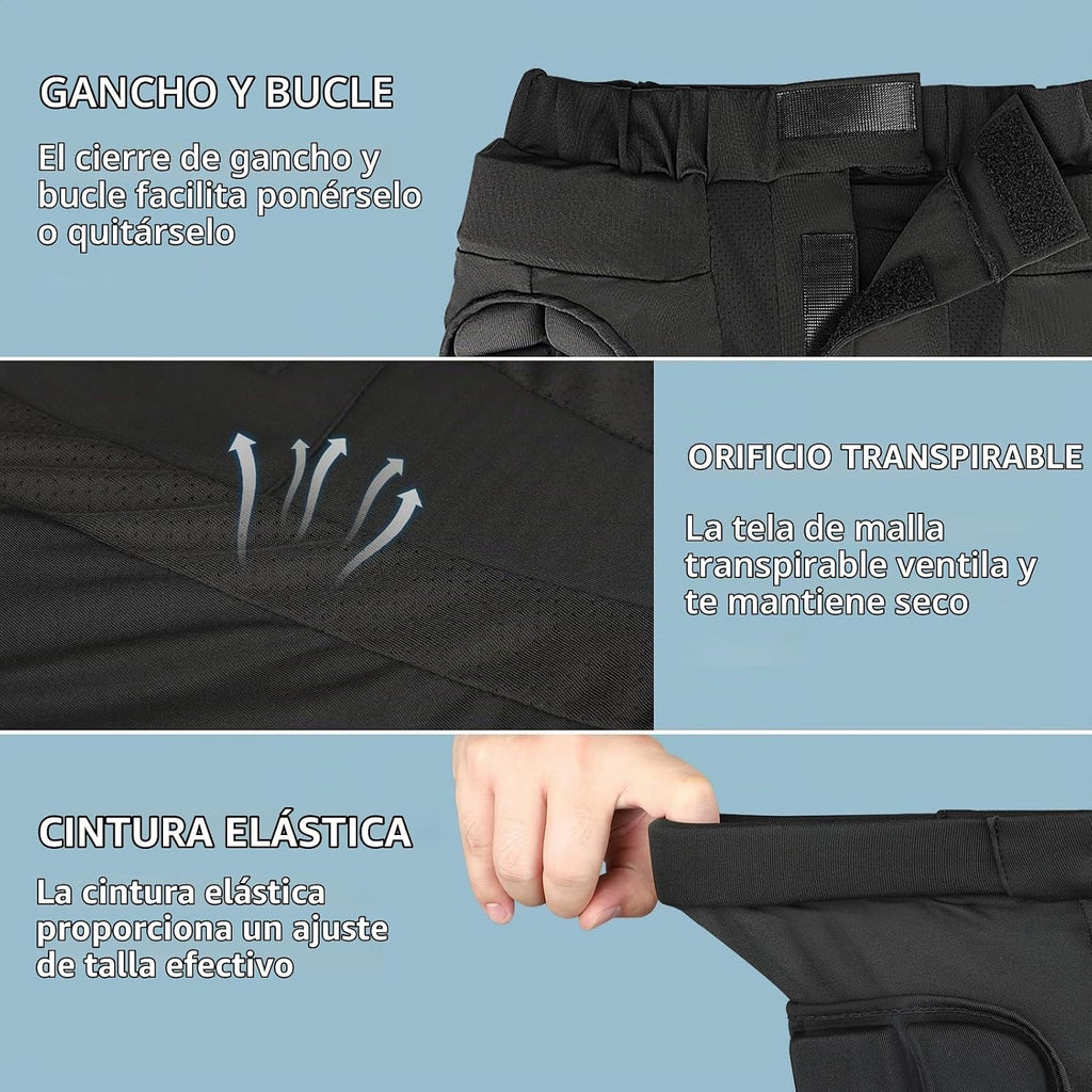Cienfy - Pantalones cortos acolchados 3D con protección para las ca...
