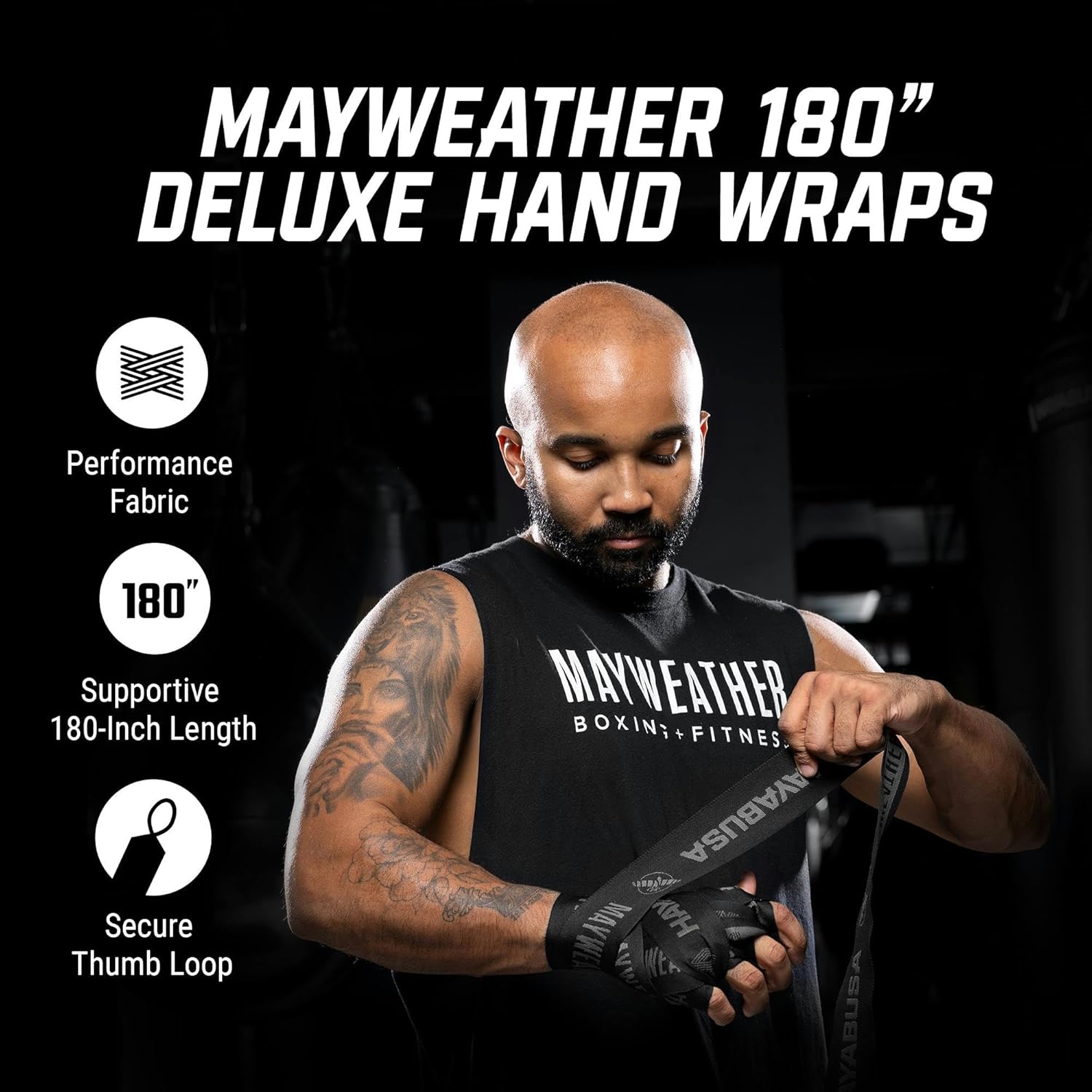 Hayabusa Mayweather Deluxe - Vendas de mano para hombres y mujeres,...