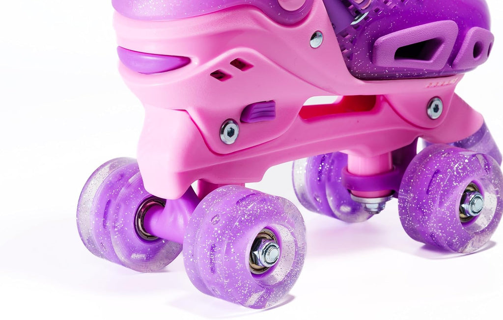 LKD Patines de ruedas para niños y niñas, 4 tamaños, ajustables, co...
