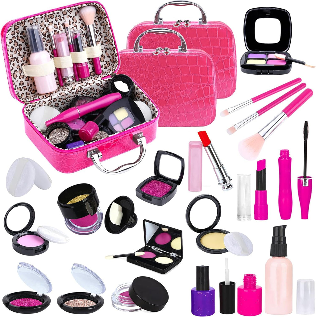 TEPSMIGO Paquete de 2 kits de maquillaje de simulación para niñas,...