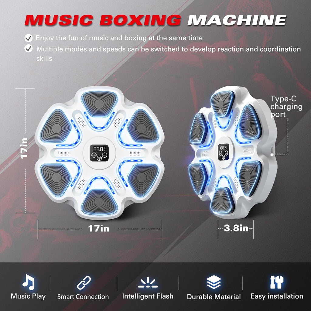 SPIEEK Máquina de Boxeo Musical con Guantes para Adultos Máquina de...