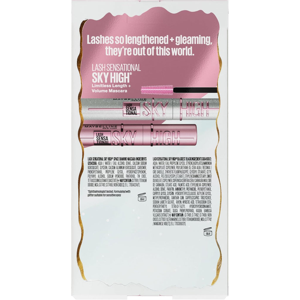 Maybelline Lash Sensational Kit de maquillaje navideño, incluye rím...