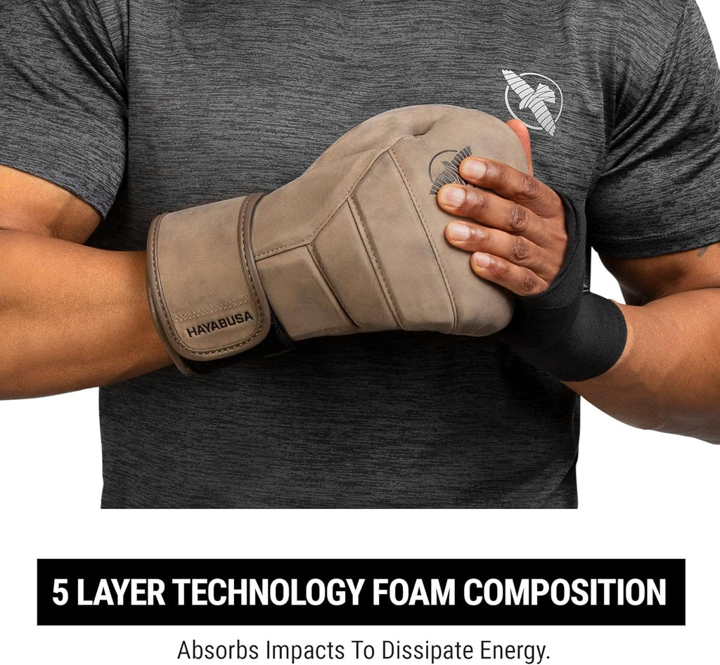 Guantes de boxeo de cuero Hayabusa T3 LX para hombres y mujeres par...