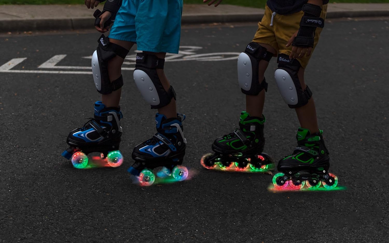 MammyGol Patines en línea ajustables para niños y niñas, patines co...