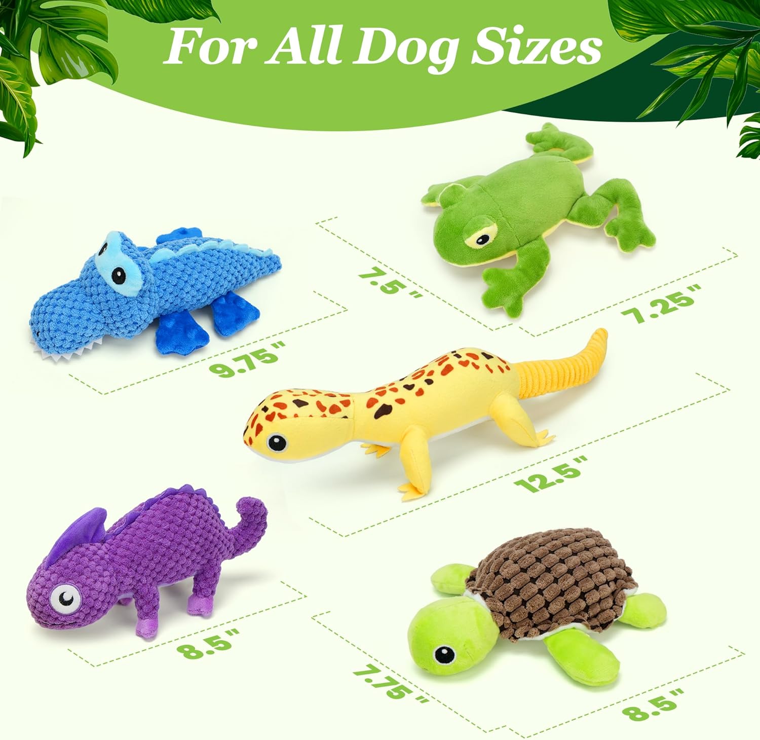 Prime Pets Juguetes para perros, paquete de 5, juguetes chirriantes...