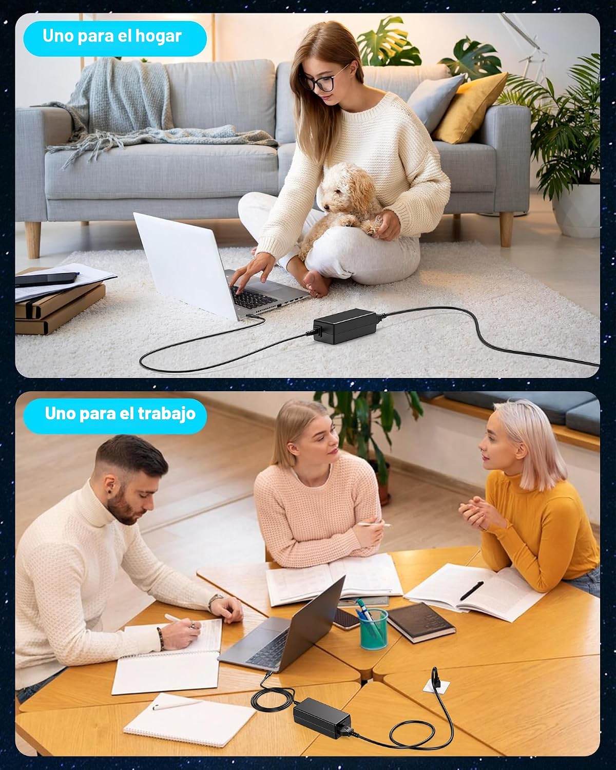 Cargador USB C para portátil de 45 W tipo C - Reemplazo para Acer,...