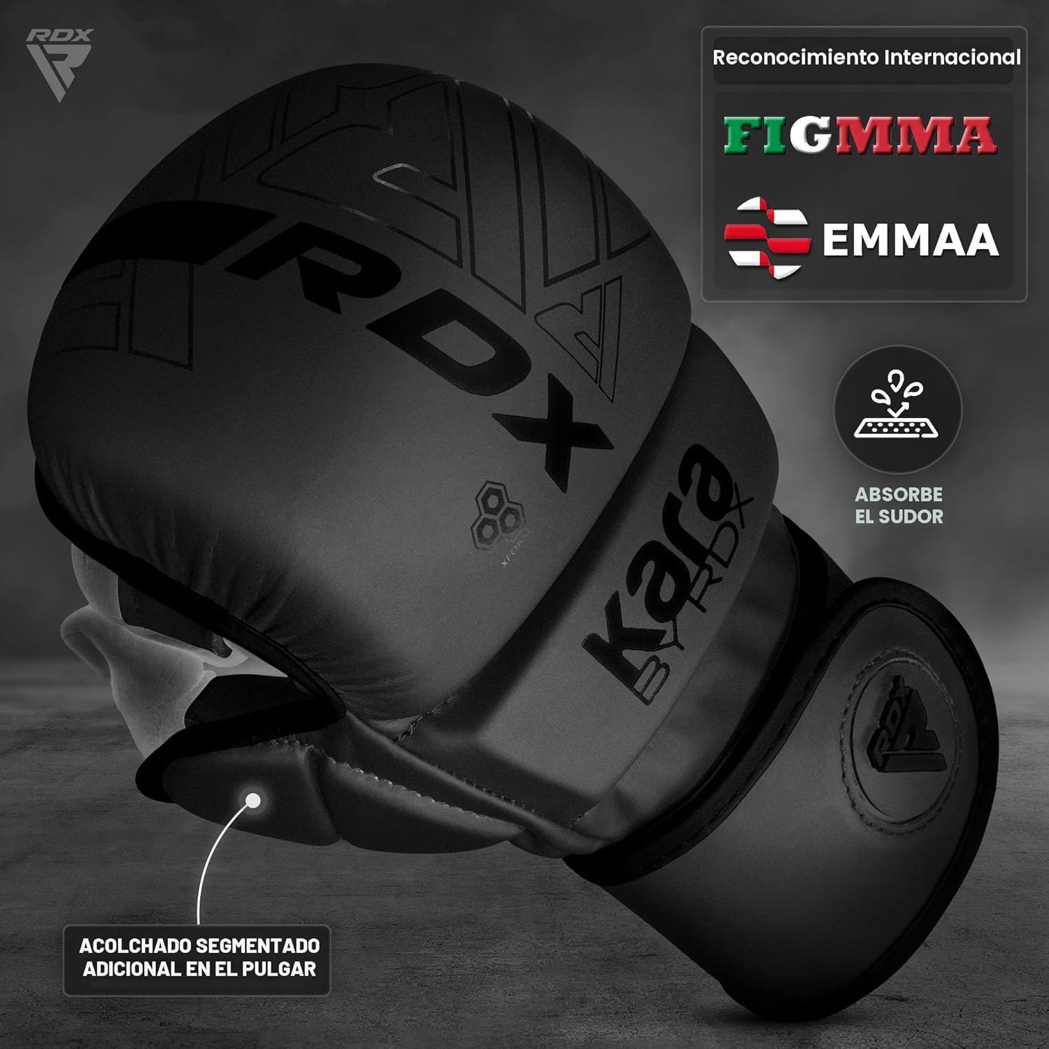 Guantes RDX MMA para artes marciales, boxeo, entrenamiento de comba...