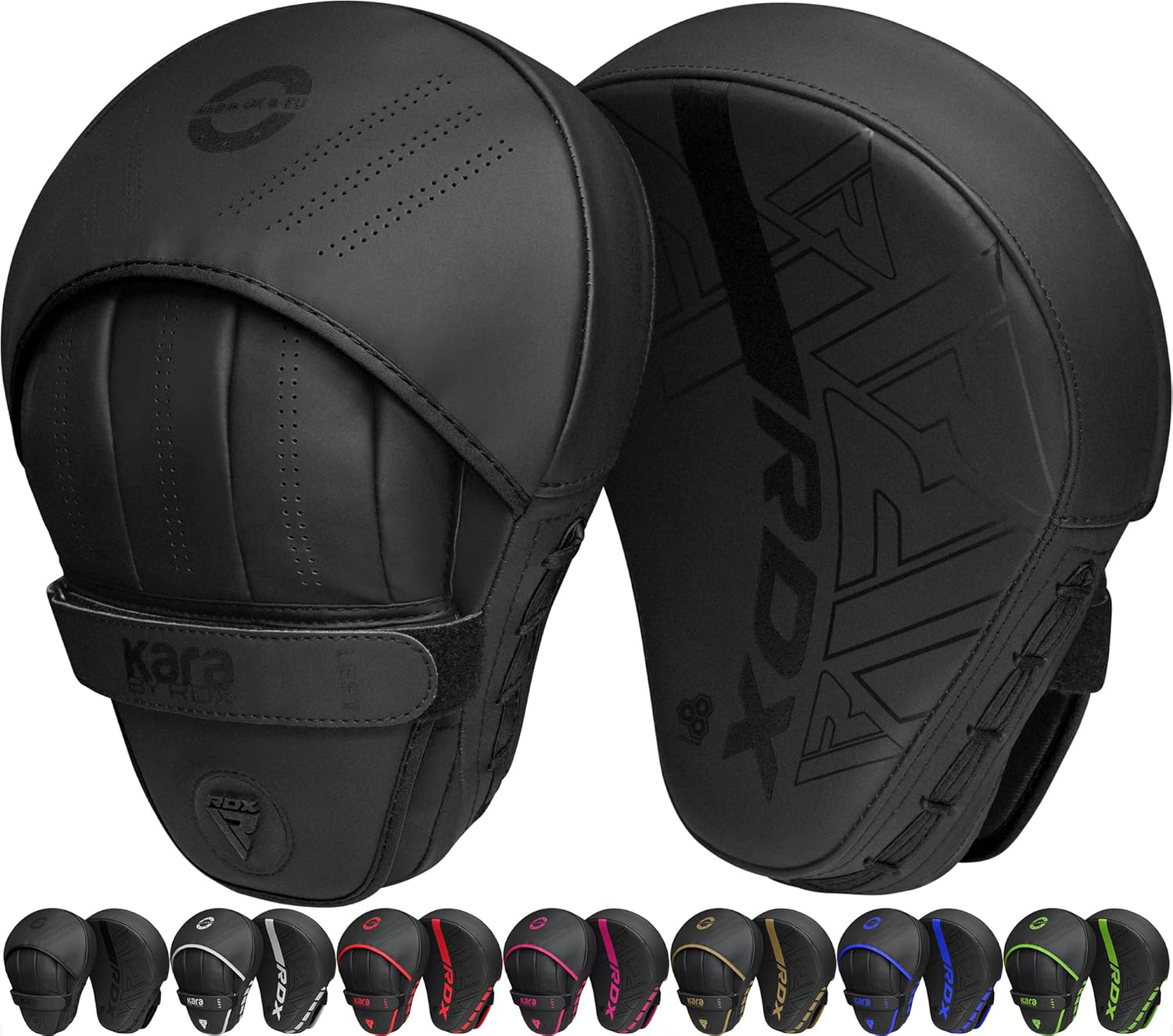 RDX Almohadillas de boxeo Curvadas Focus Mits, Maya Hide Leather Ka...