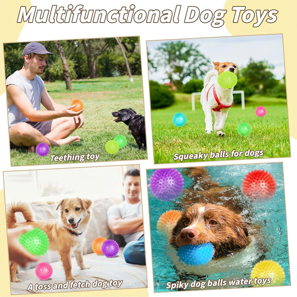 UZLU 18 bolas chirriantes de juguete para perros de 3.5 pulgadas, j...