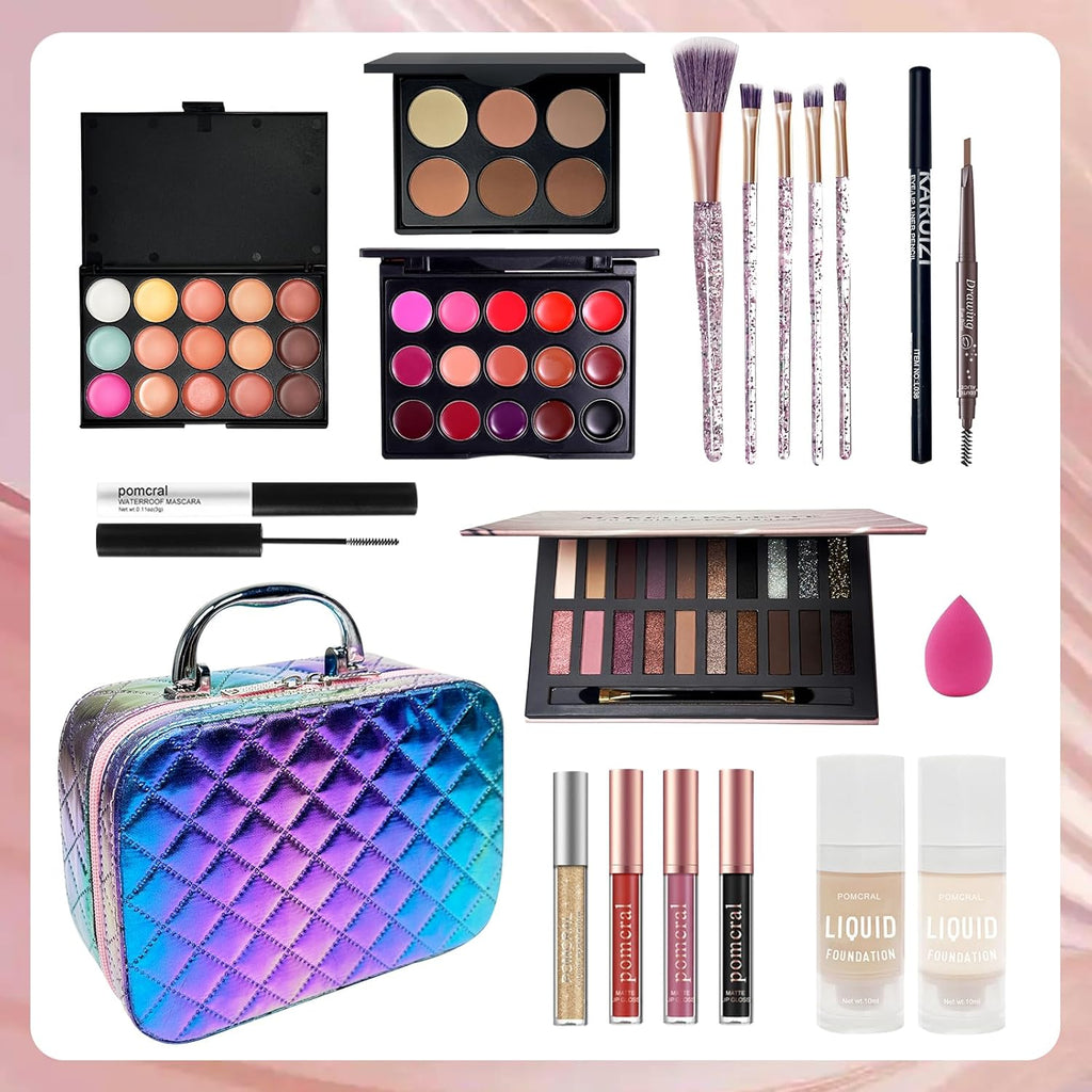 Kit de maquillaje de viaje - Conjuntos para mujeres y niñas (5-12),...