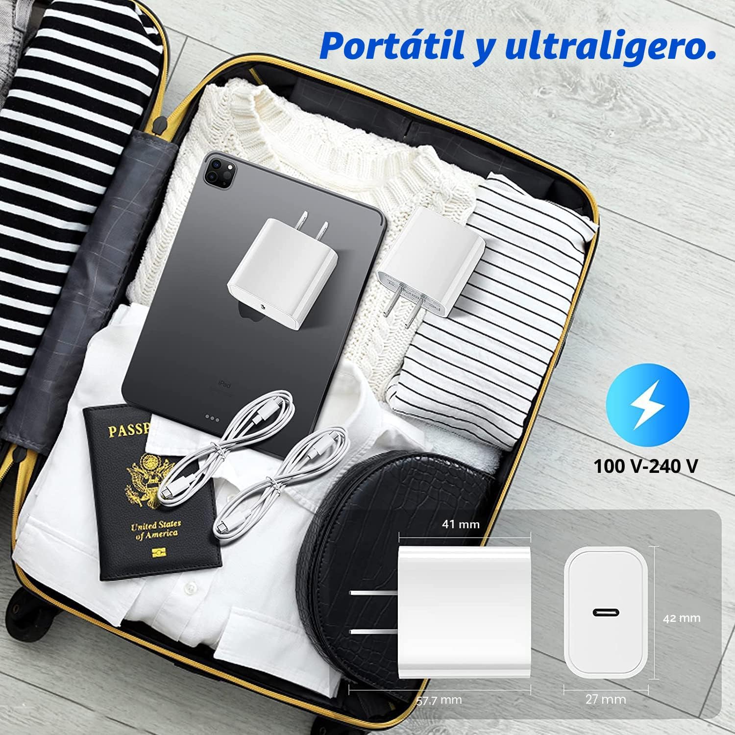 Cargador rápido para iPad, cargador de iPad de carga rápida, paquet...