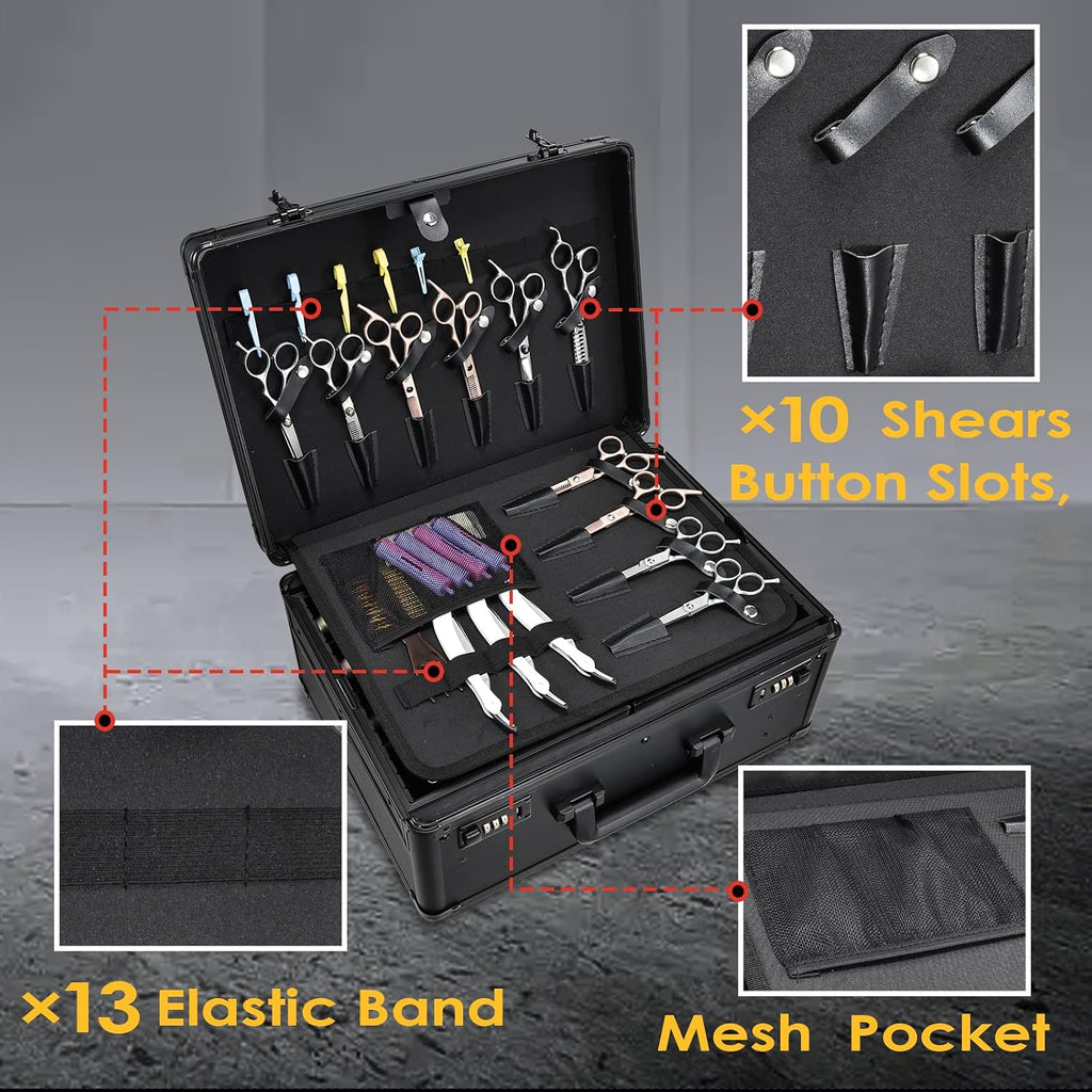 Yueieoun - Estuche de barbero con bandeja deslizante para cortaúñas...