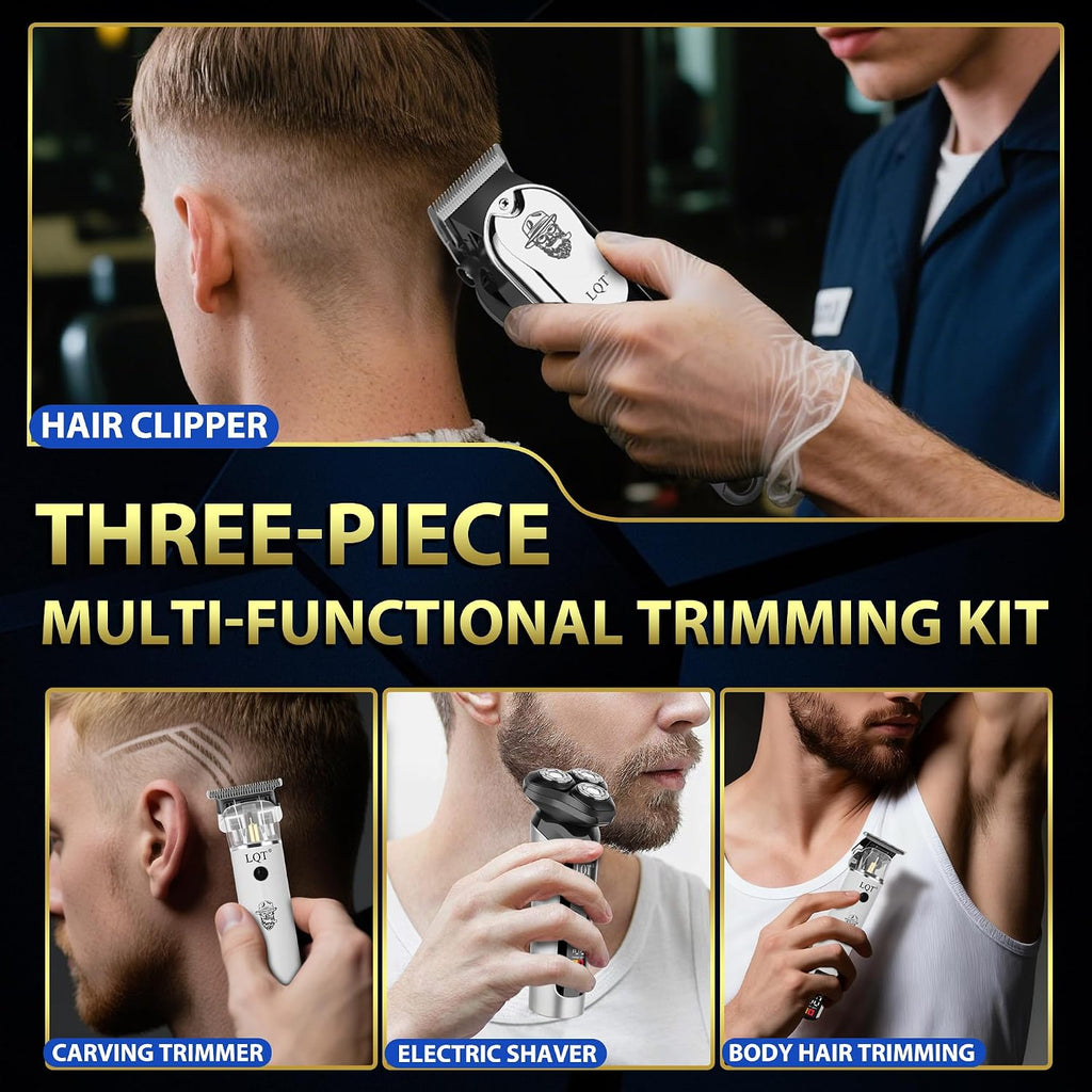 LQT Kit de peluquero profesional para hombres, cortadora de pelo in...