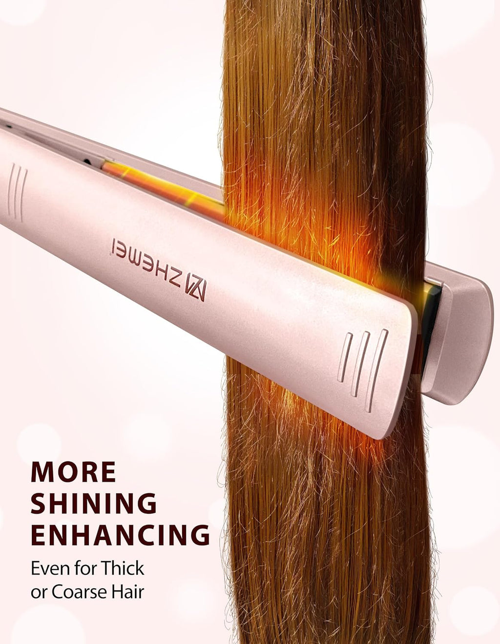 ZM ZHEMEI Plancha para el cabello, plancha plana de 1 pulgada con p...