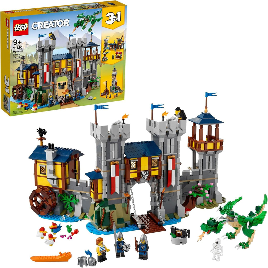 LEGO Creator 3 en 1 - Juguete de castillo medieval que se transform...
