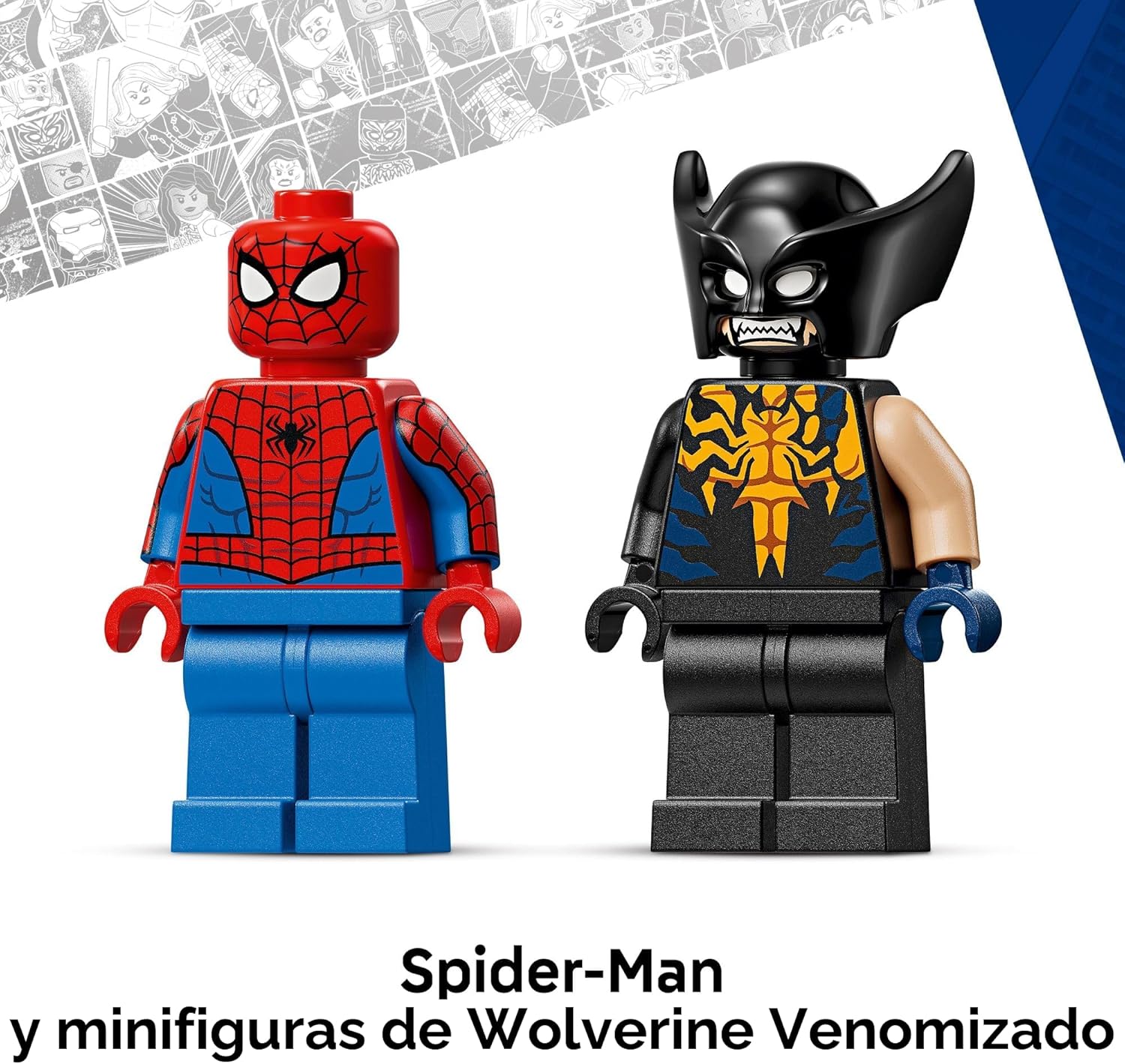 LEGO Marvel Spider-Man Car vs Lobezno venomizado juguete de constru...