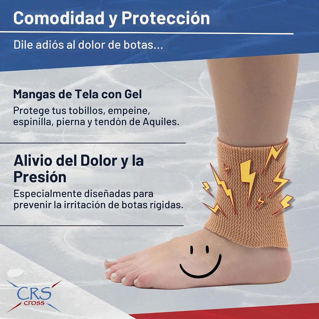 CRS Cross Mangas de gel para tobillo. Un par de calcetines acolchad...