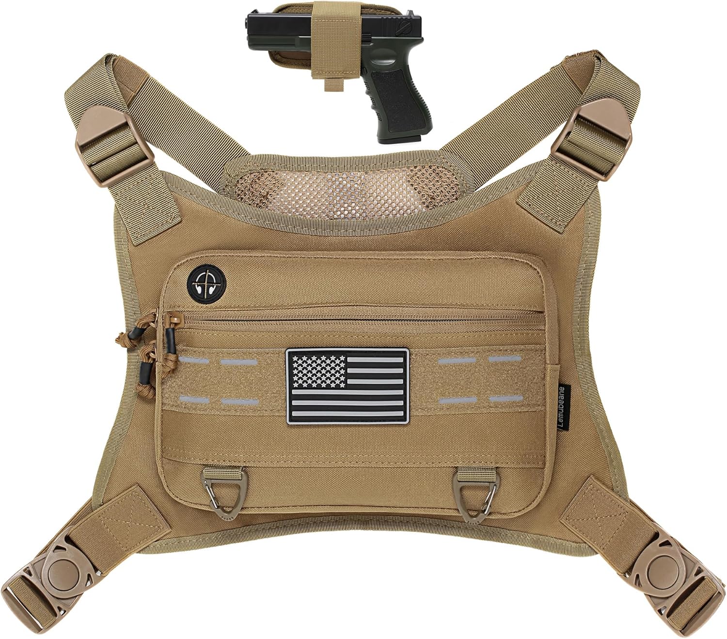 Bolsa de pecho deportiva para hombre, bolsa frontal para el pecho,...