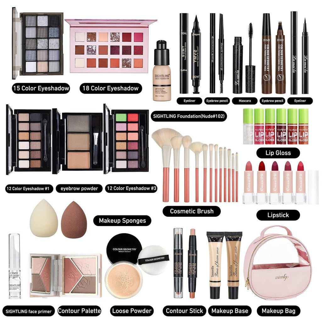 Kit de maquillaje todo en uno, kit de maquillaje de viaje, juego de...