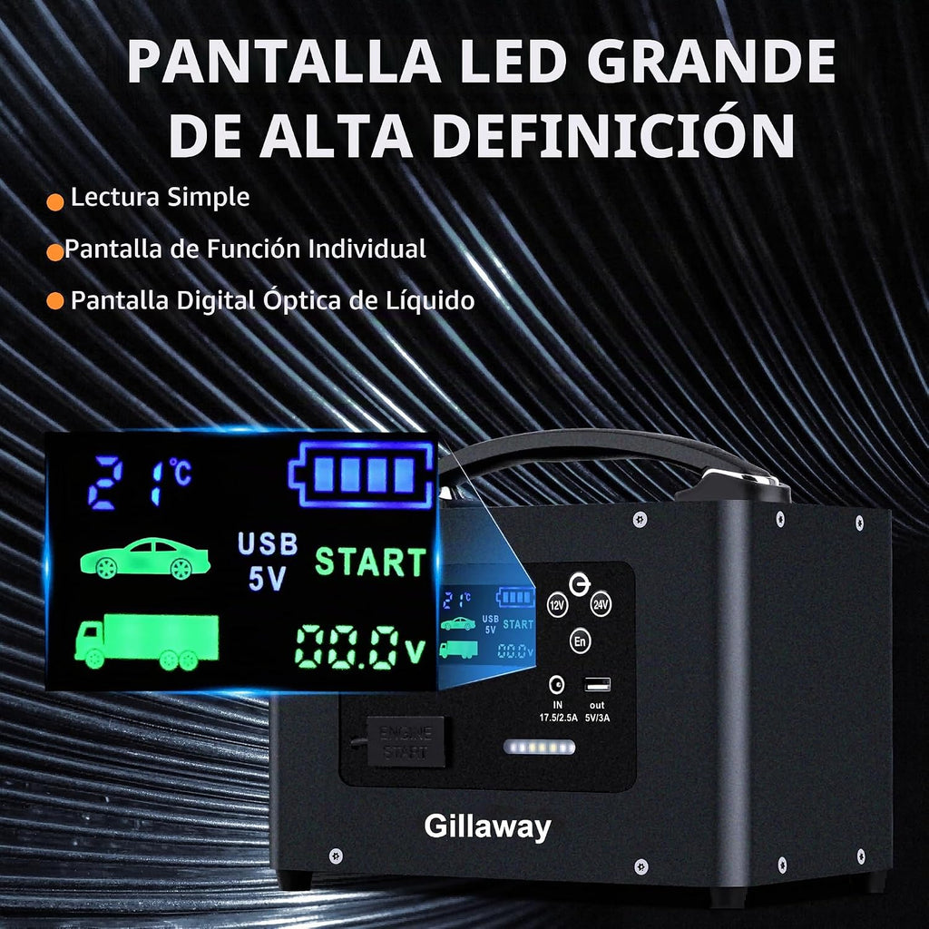 Gillaway Arrancador de 10000 A, 24 V 155 WH Paquete de batería de a...