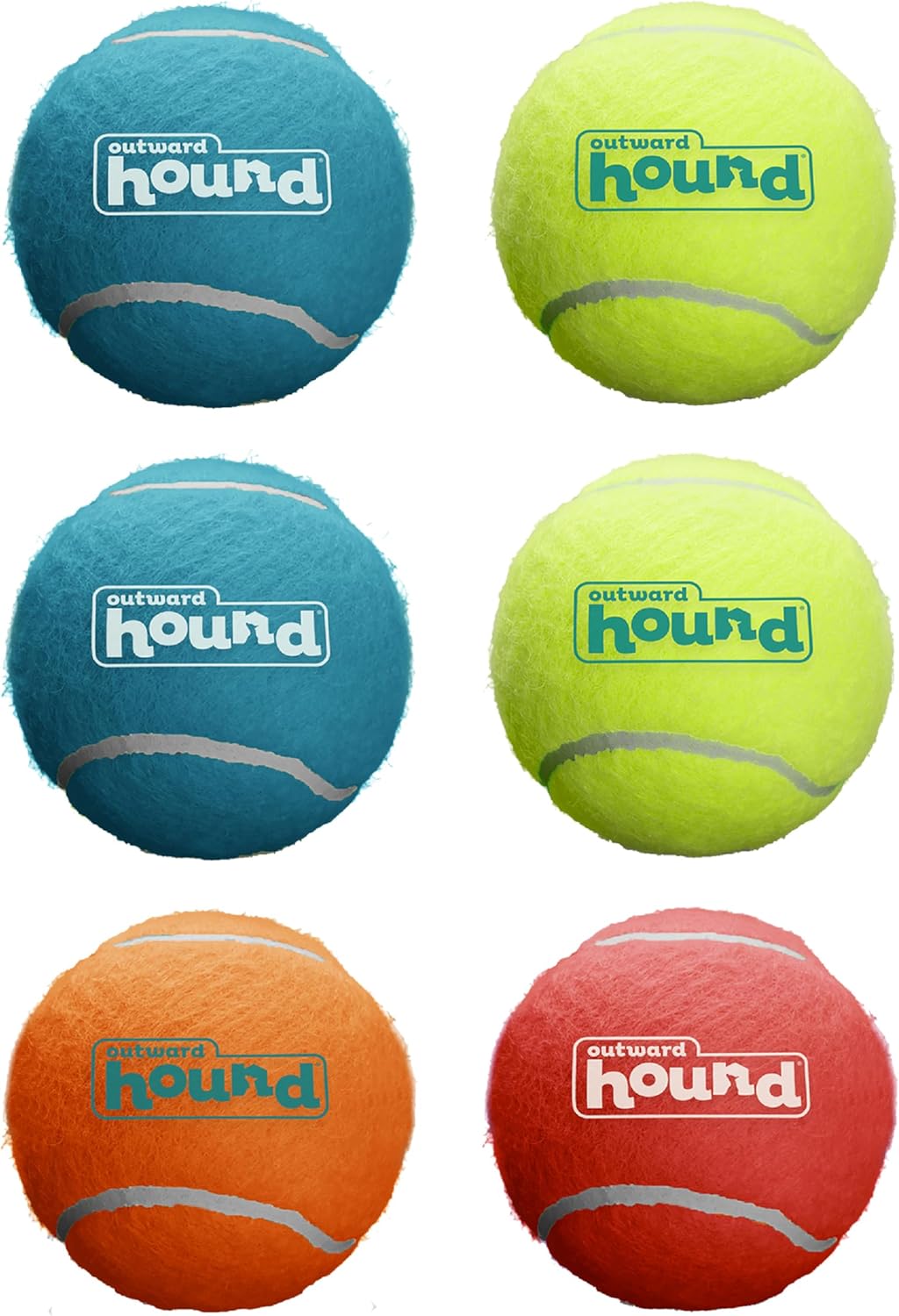 Outward Hound Squeaker Ballz - Pelotas de tenis chirriantes para pe...