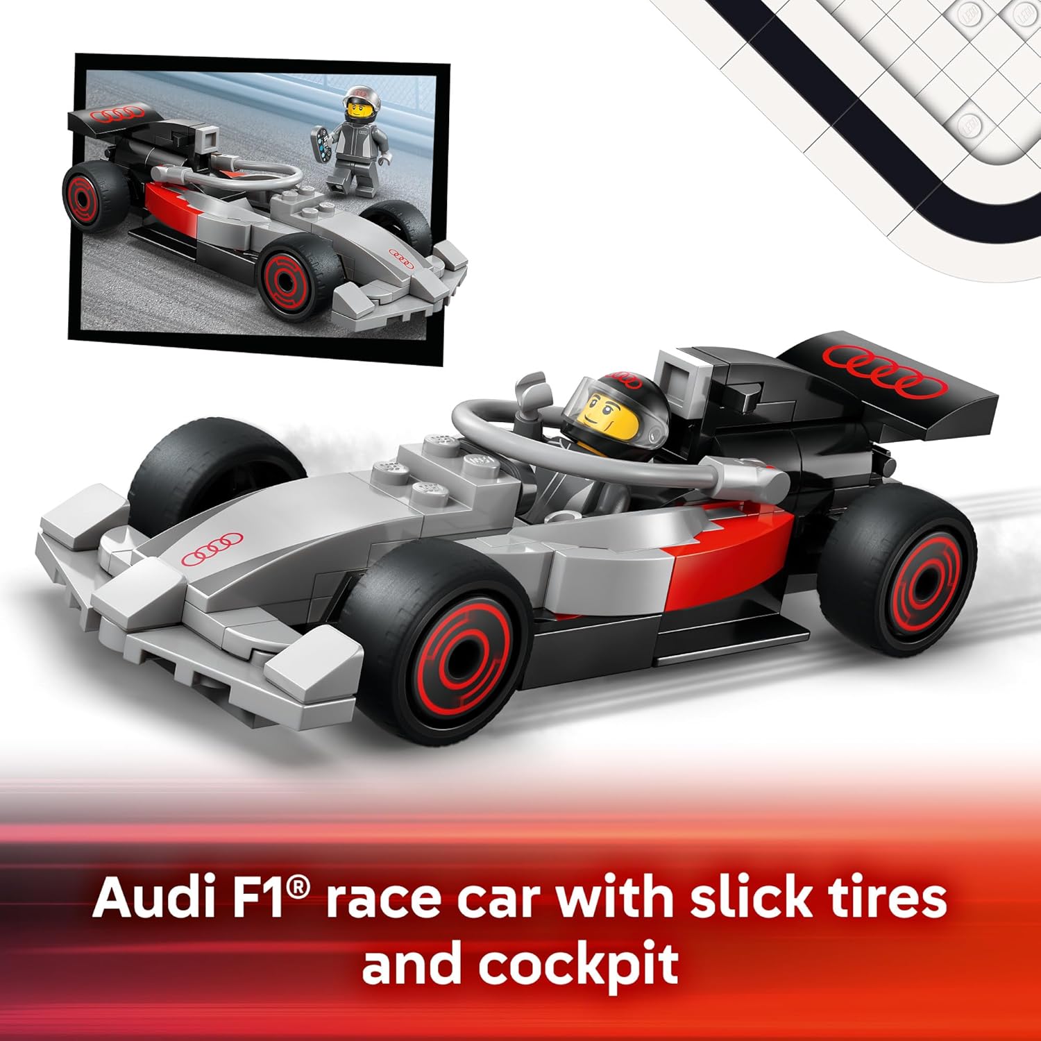 LEGO Camión de exhibición City F1 con coche de carreras Audi F1 - J...