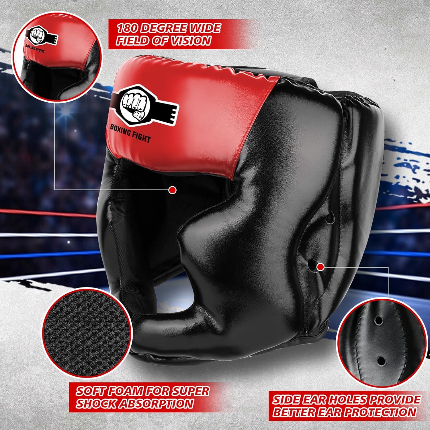 YORWHIN Protector de cabeza de combate con guantes - Casco de segur...