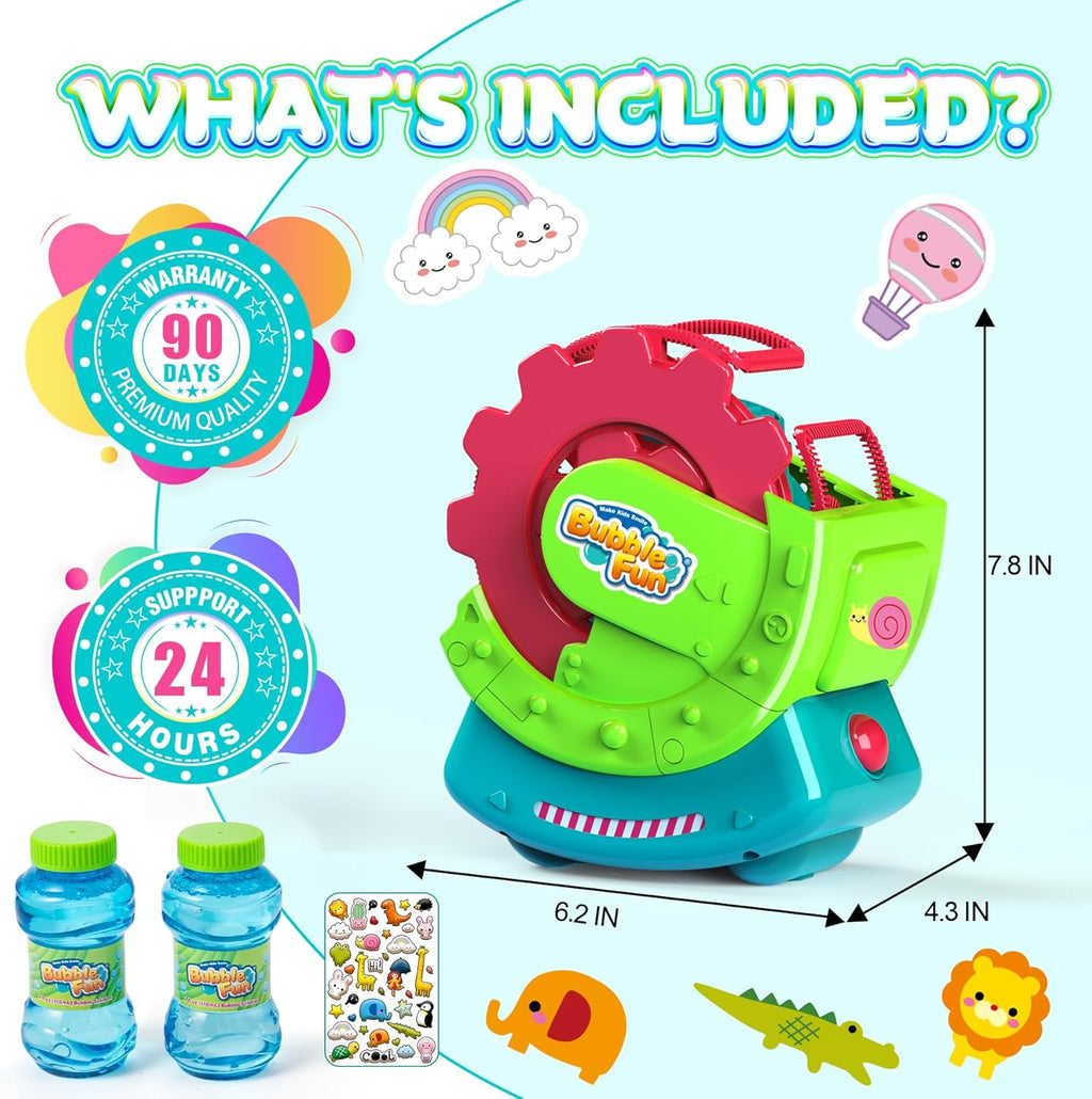 Máquina de burbujas para niños pequeños y mascotas, con solución se...