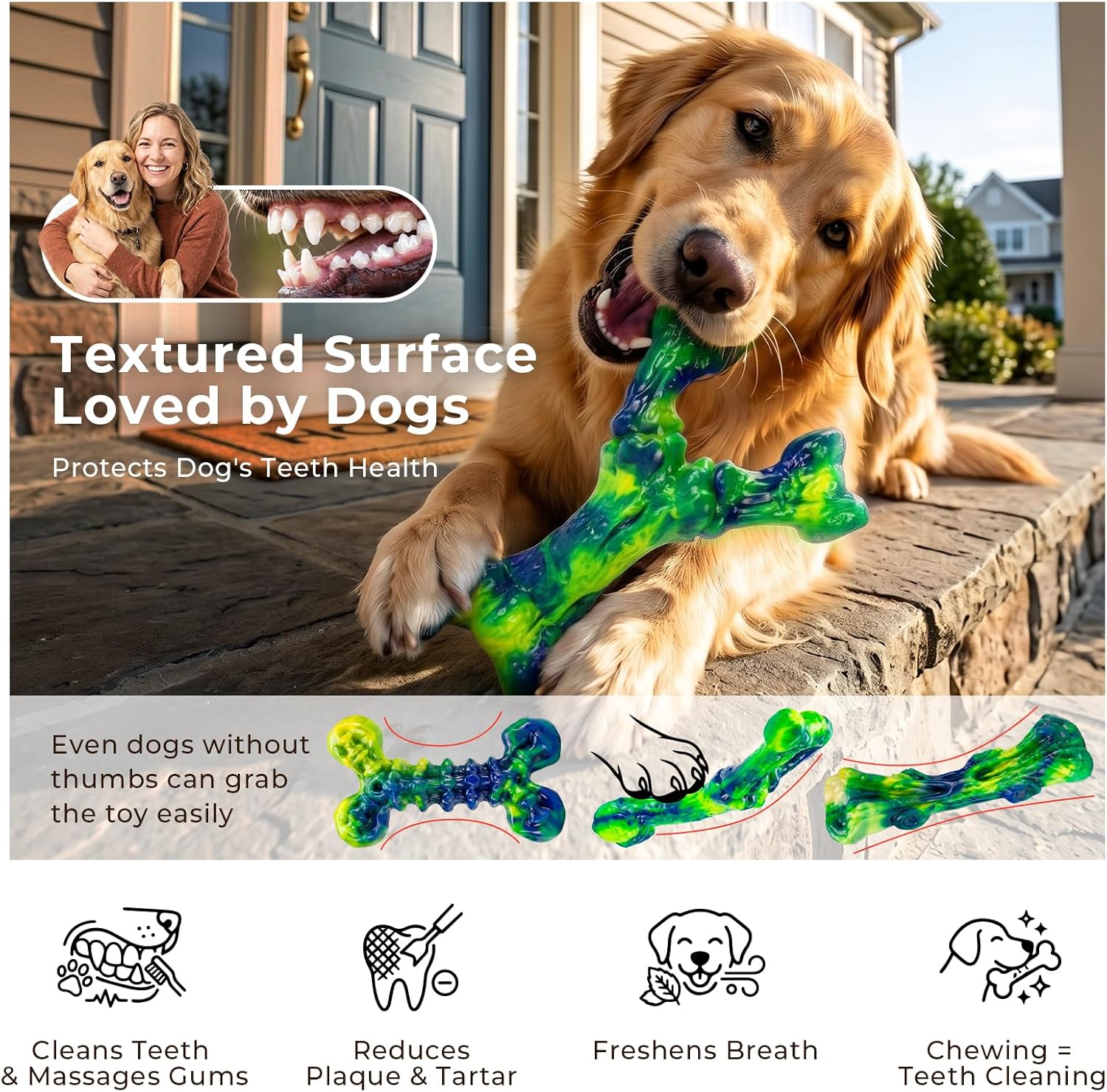 Kseroo Juguetes masticables indestructibles para perros para mastic...