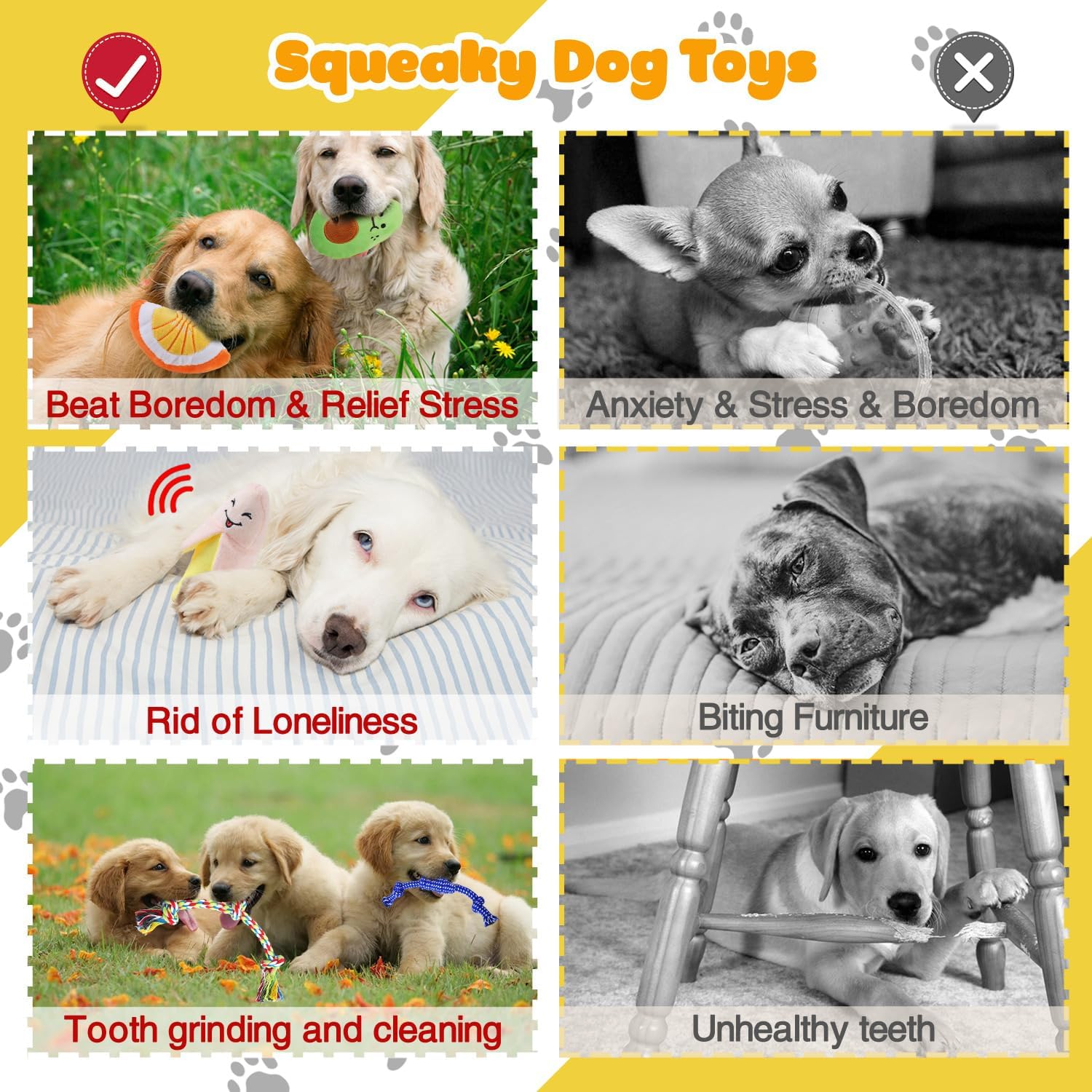 MRSOHRET Paquete de 18 juguetes para perros, juguetes de dentición...