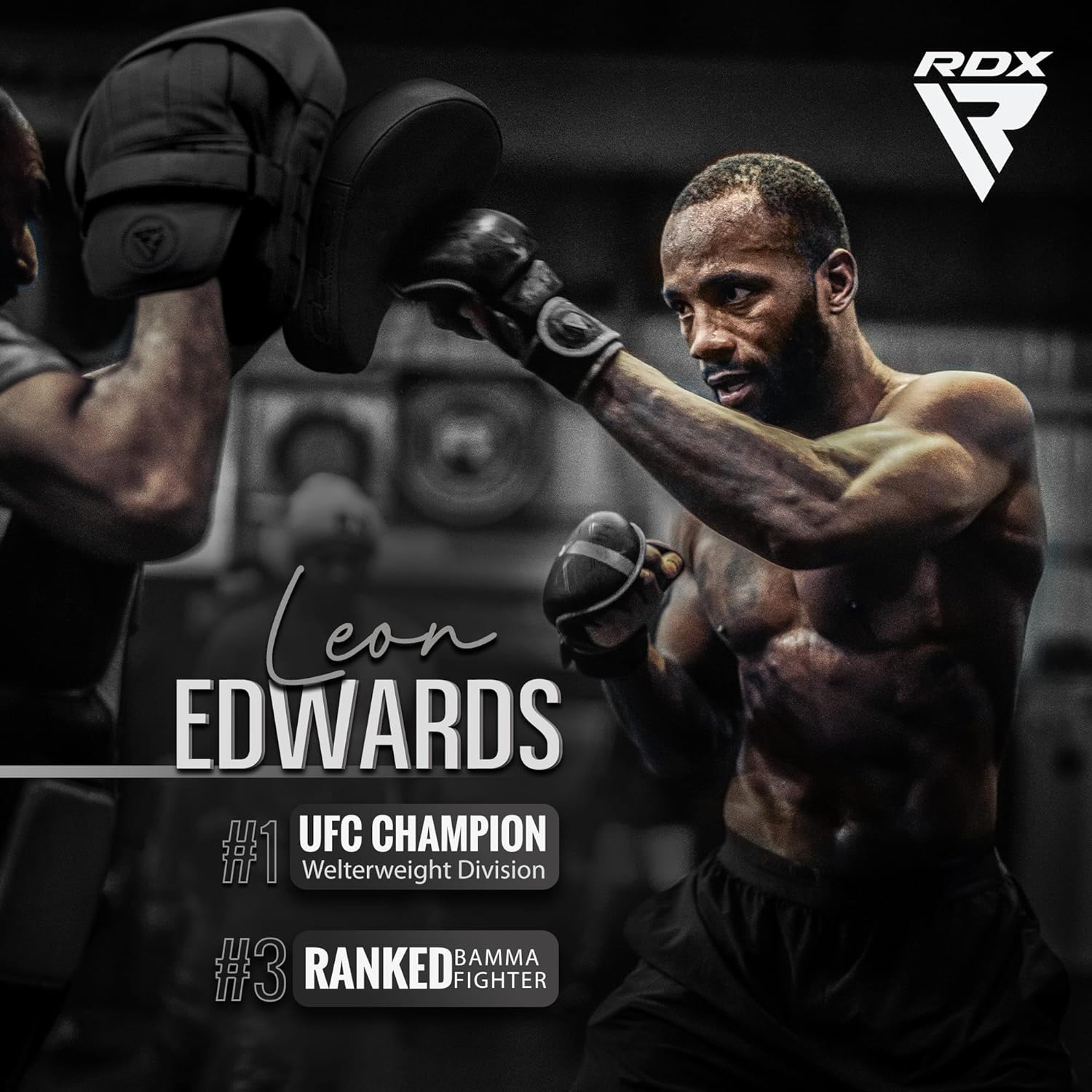 RDX Almohadillas de boxeo Curvadas Focus Mits, Maya Hide Leather Ka...