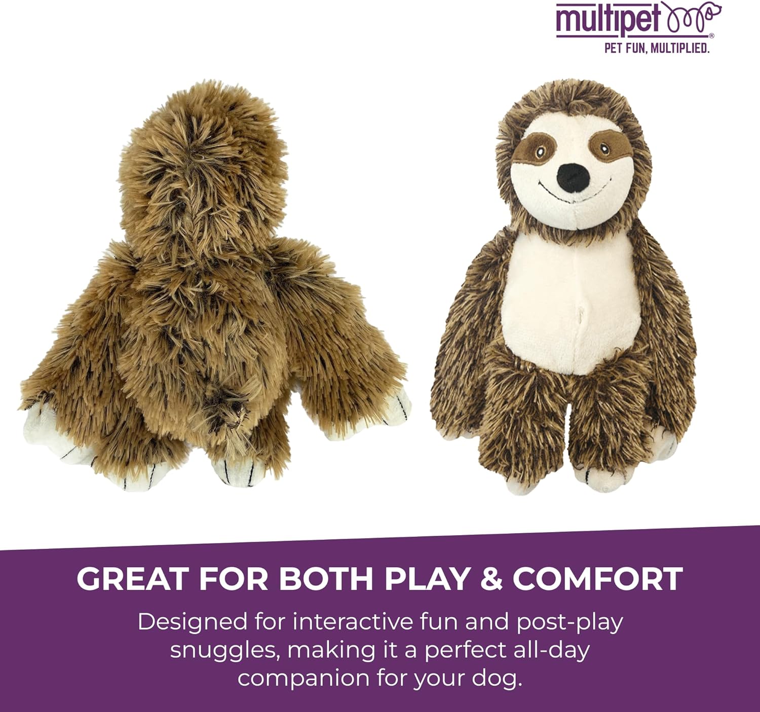 Multipet Bark Buddies Juguete de Peluche de Perezoso para Perros -...