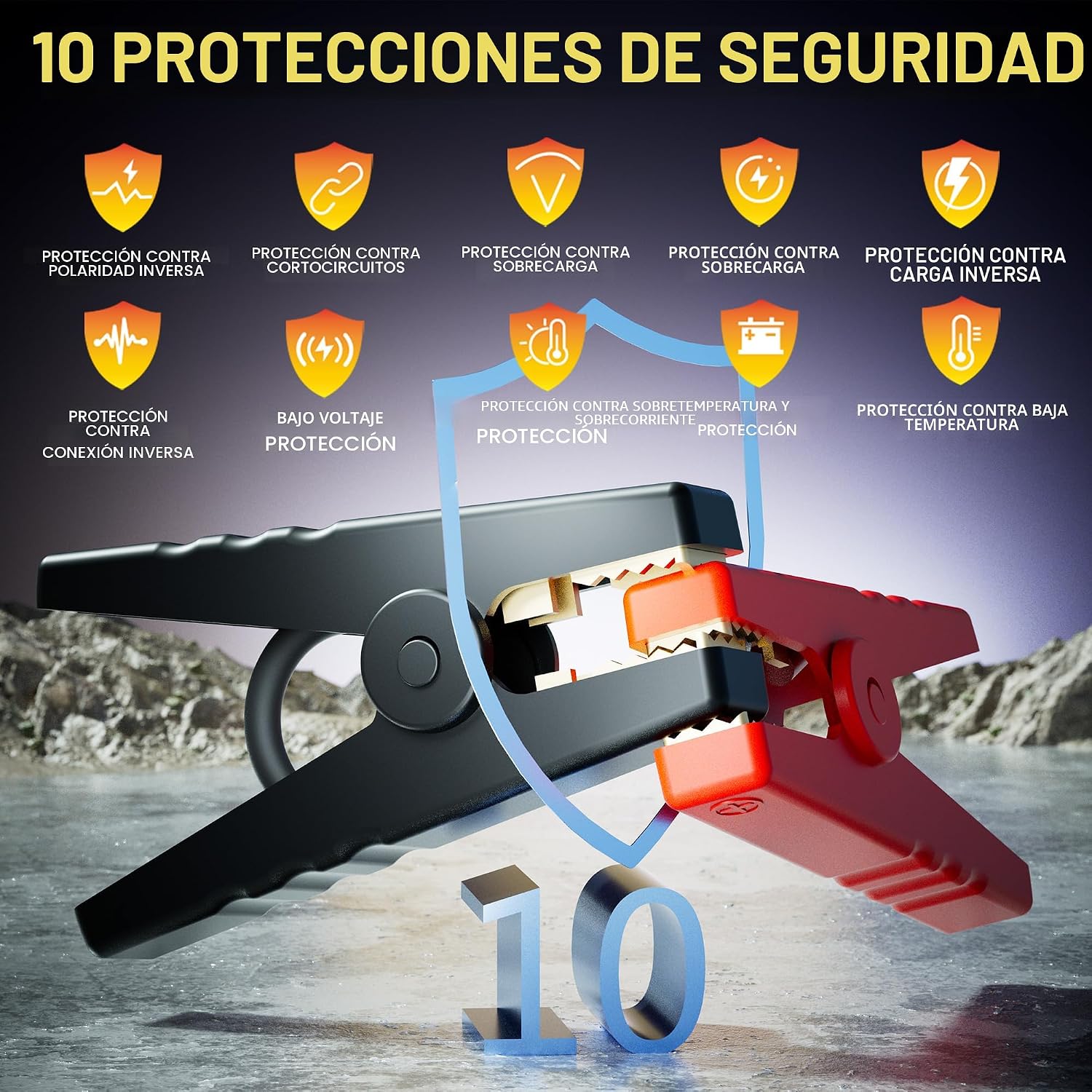 Doorii Arrancador de salto de 8000 A con compresor de aire, arranca...