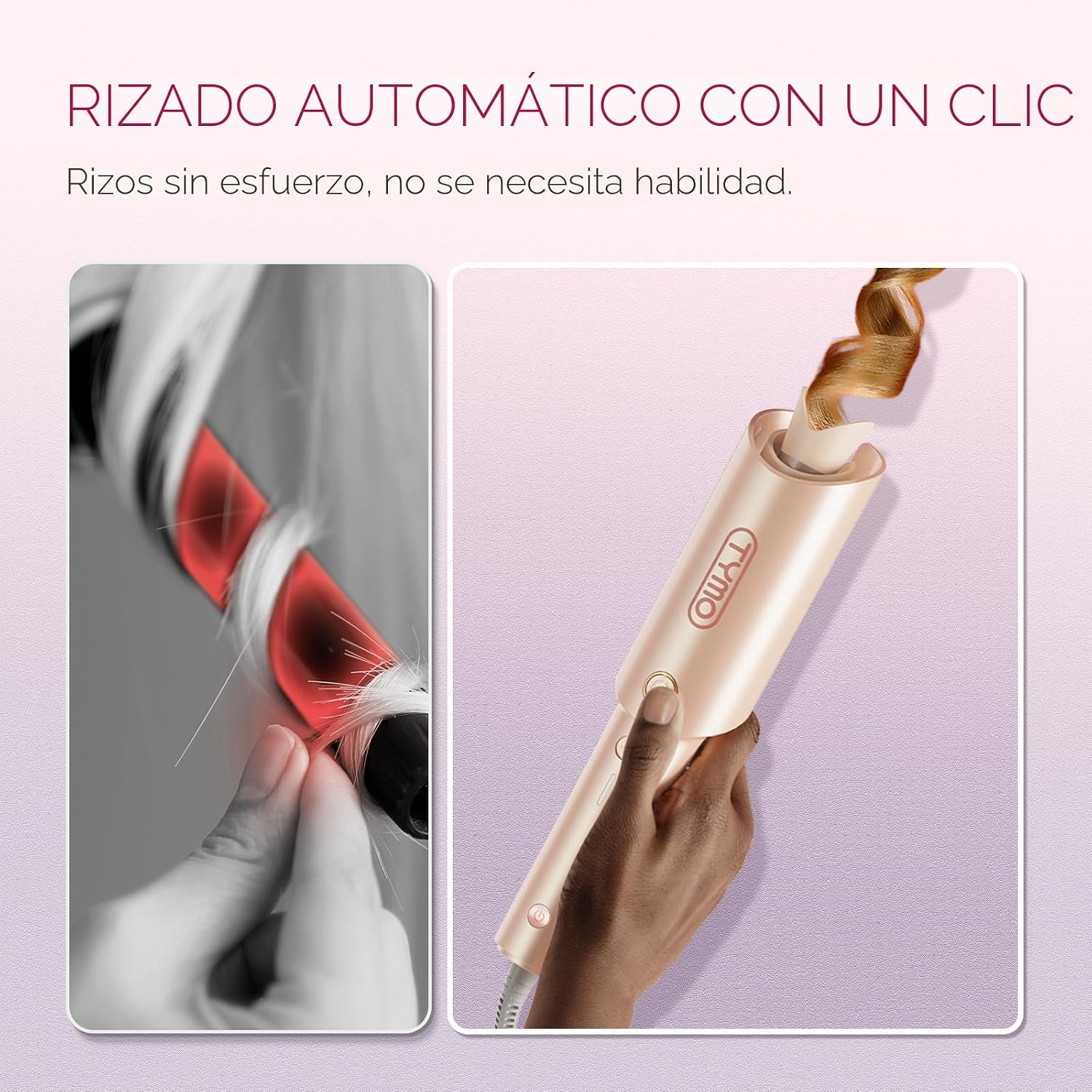 TYMO Rizador Automático Giratorio - TYMO CURLPRO Varita Onduladora...