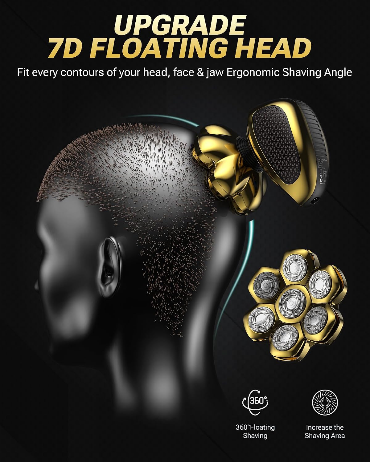 Feysfew Afeitadora de cabeza para hombres calvos, maquinilla de afe...
