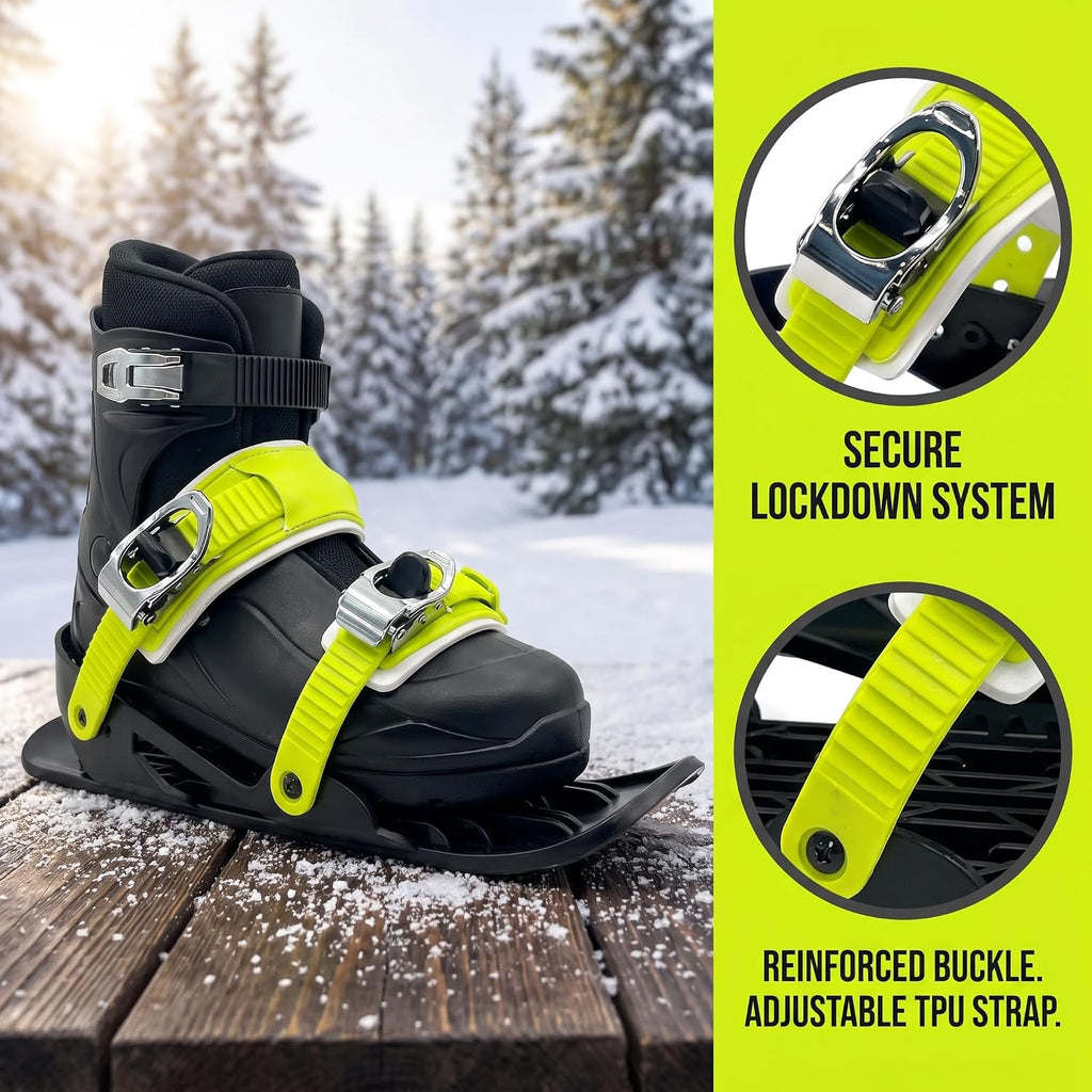 Snow Pro - Juego de mini patines cortos de esquí, patines ajustable...
