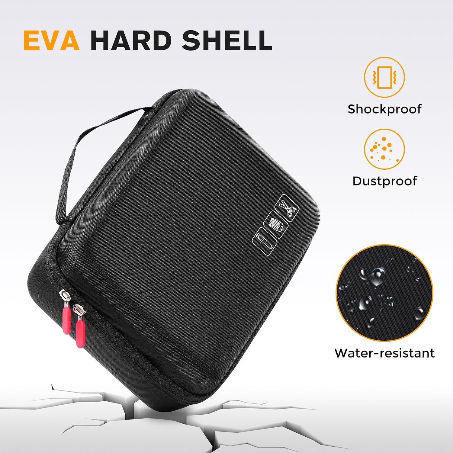 ProCase - Estuche duro para accesorios de barbería, bolsa de viaje...