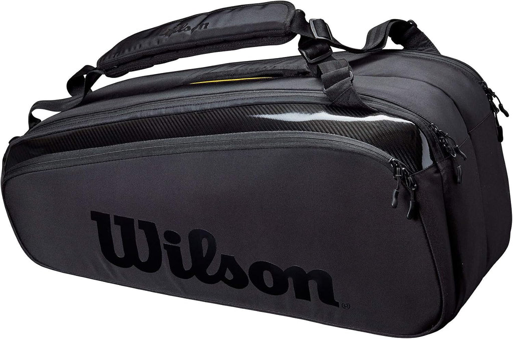 WILSON Bolsa de tenis para adultos, Negro -, Personal de Super Tour...