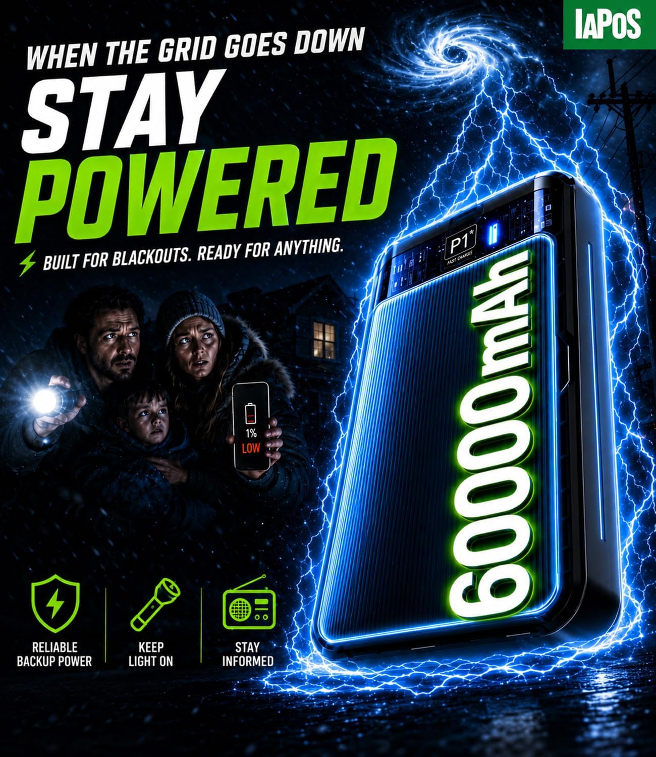 Cargador portátil de batería de 60,000 mAh, cargador de teléfono de...