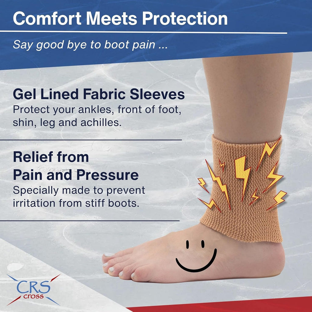 CRS Cross Mangas de gel para tobillo. Un par de calcetines acolchad...