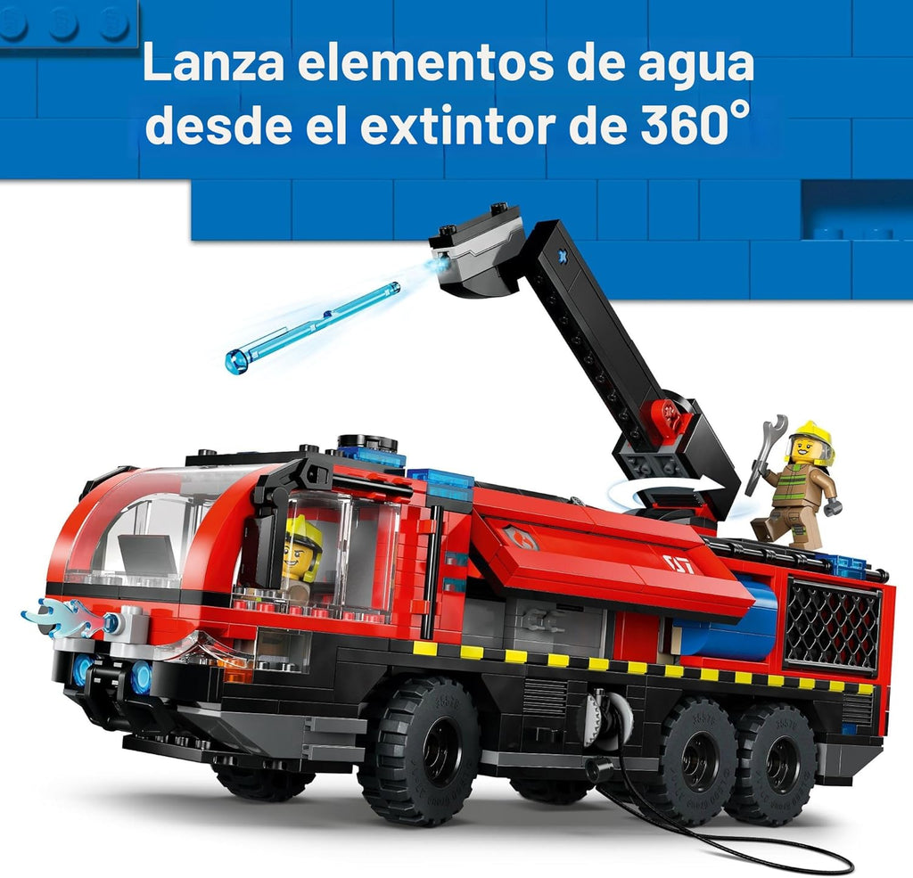 LEGO Camión de bomberos del aeropuerto de la ciudad, juguete de con...
