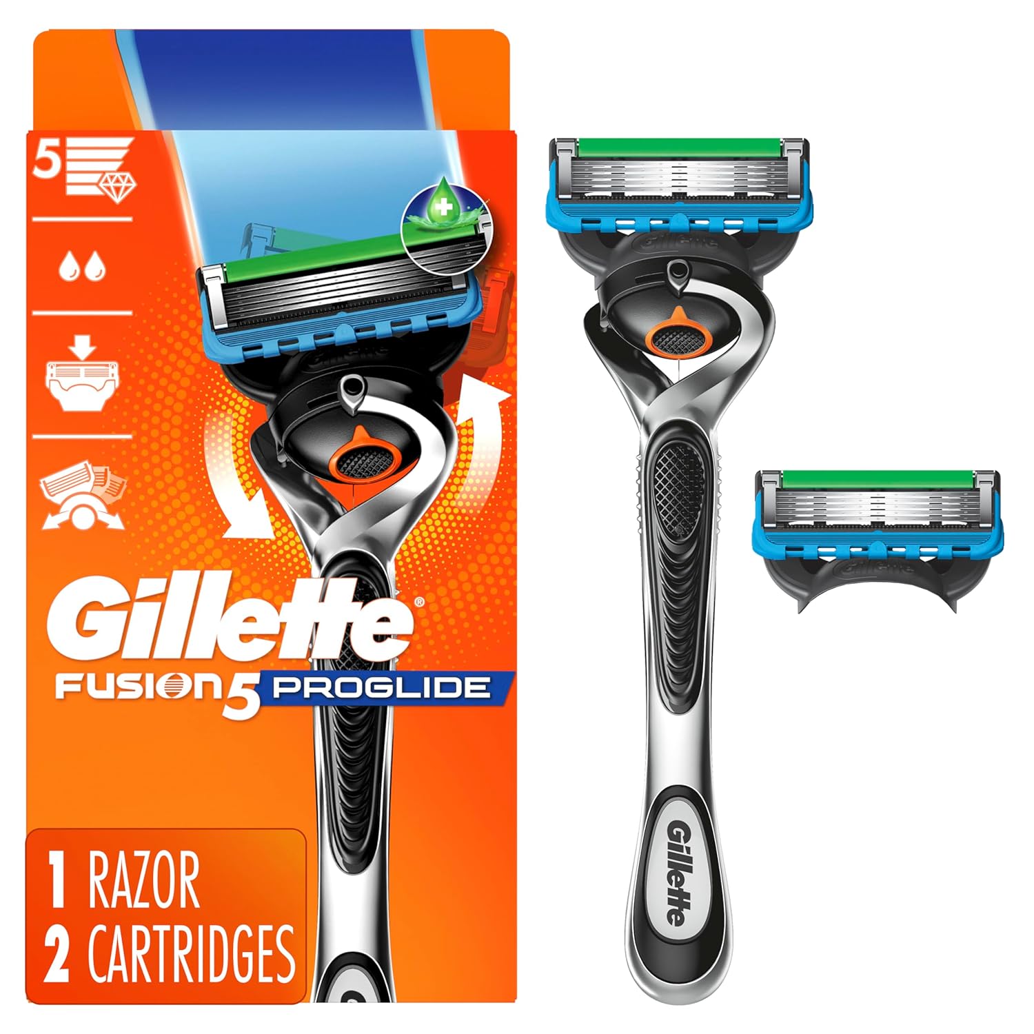 Gillette ProGlide - Maquinilla de afeitar para hombre, mango + 2 re...