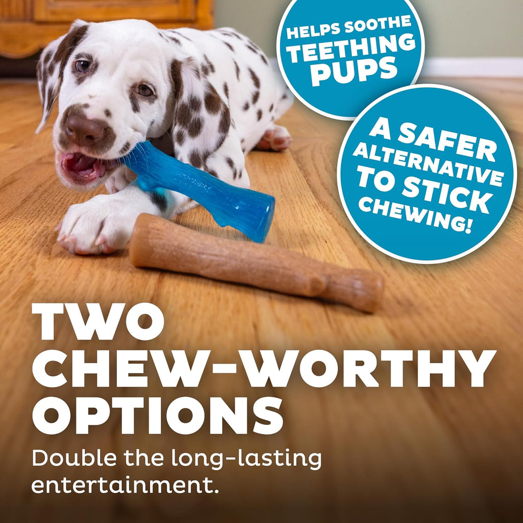 Outward Hound Dogwood Puppy - Juguetes masticables duraderos para p...