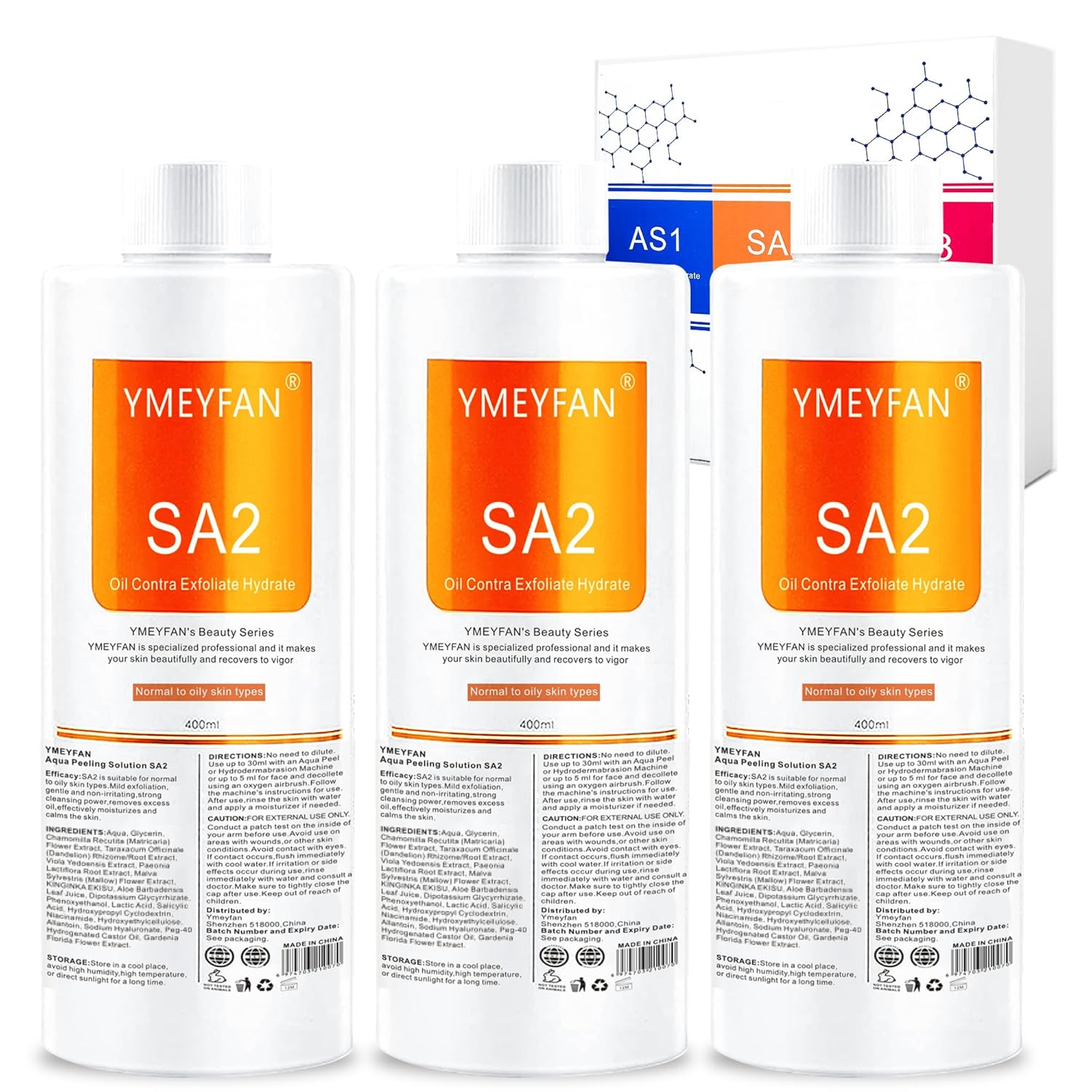 YMEYFAN Solución SA2 (versión en inglés), solución de peeling Aqua...
