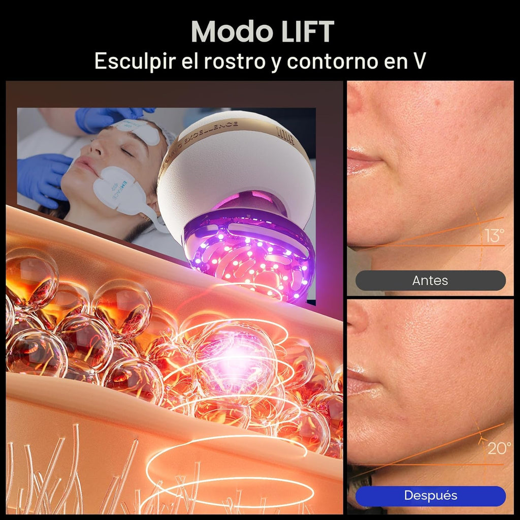 INIA SPHERA Dispositivo facial de microcorriente 8 en 1 mejorado pa...